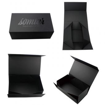  Exclusive black cardboard generous high end simple  fold over box